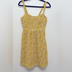 Yellow Floral Dress American Eagle Size M